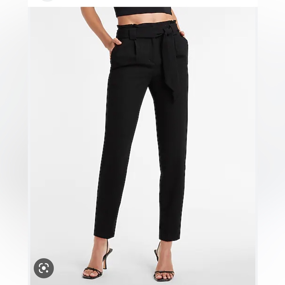 🔵Black express high rise ankle work pants